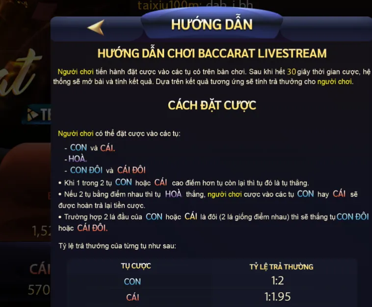 Baccarat Livestream Tại SunWin Sảnh Bài Đẳng Cấp Quốc Tế Dành Cho Bạn