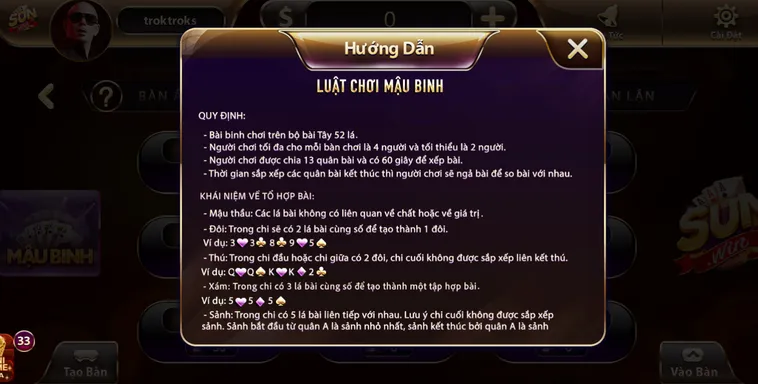 Mậu Binh Tại SunWin Sân Chơi Bài Đỉnh Cao Với Tỷ Lệ Thắng Khủng