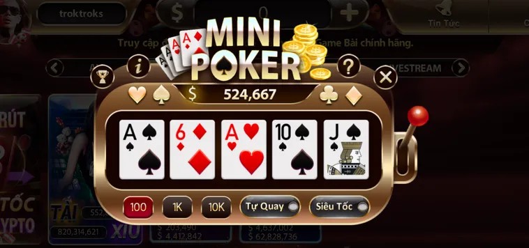 Khám Phá Tuyệt Đỉnh Minigame Mini Poker Tại SunWin Đẳng Cấp Thượng Lưu